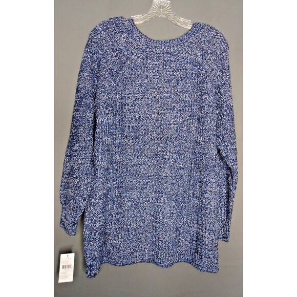 Studio Works Knit Long Sleeve Sweater Color Denim Marble (Blues) Womens Size 1X - Picture 11 of 11